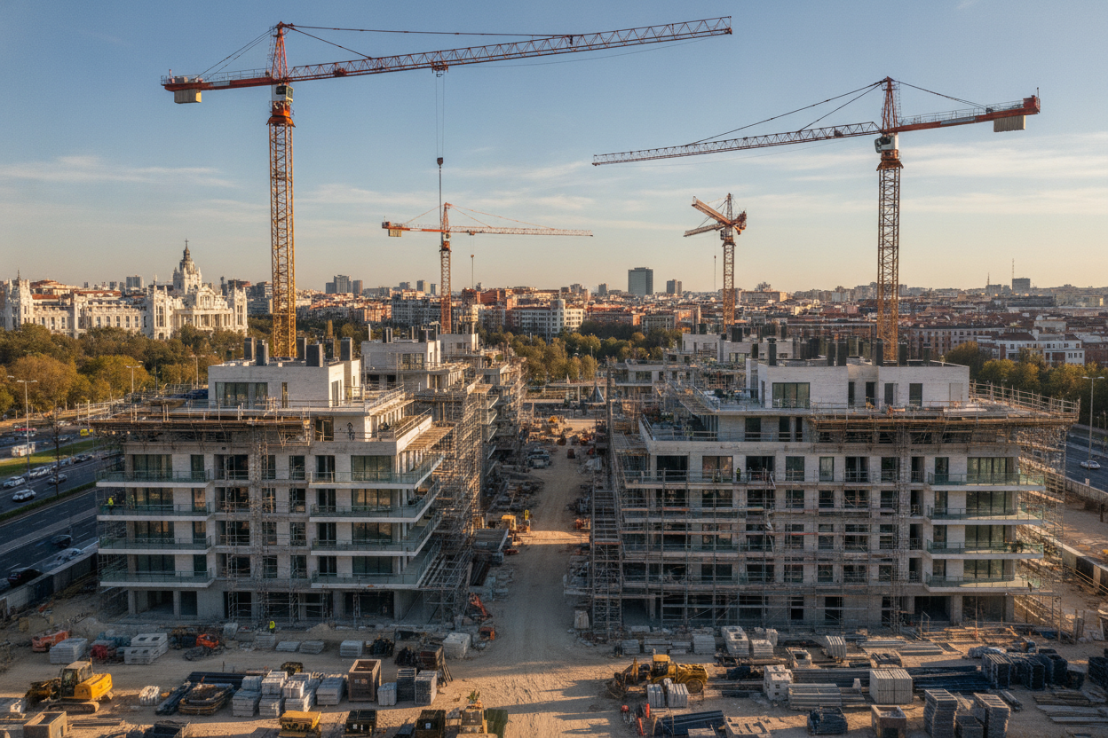 La obra nueva en España dispara sus precios en junio de 2026 por la escasez de oferta y récord histórico de visados