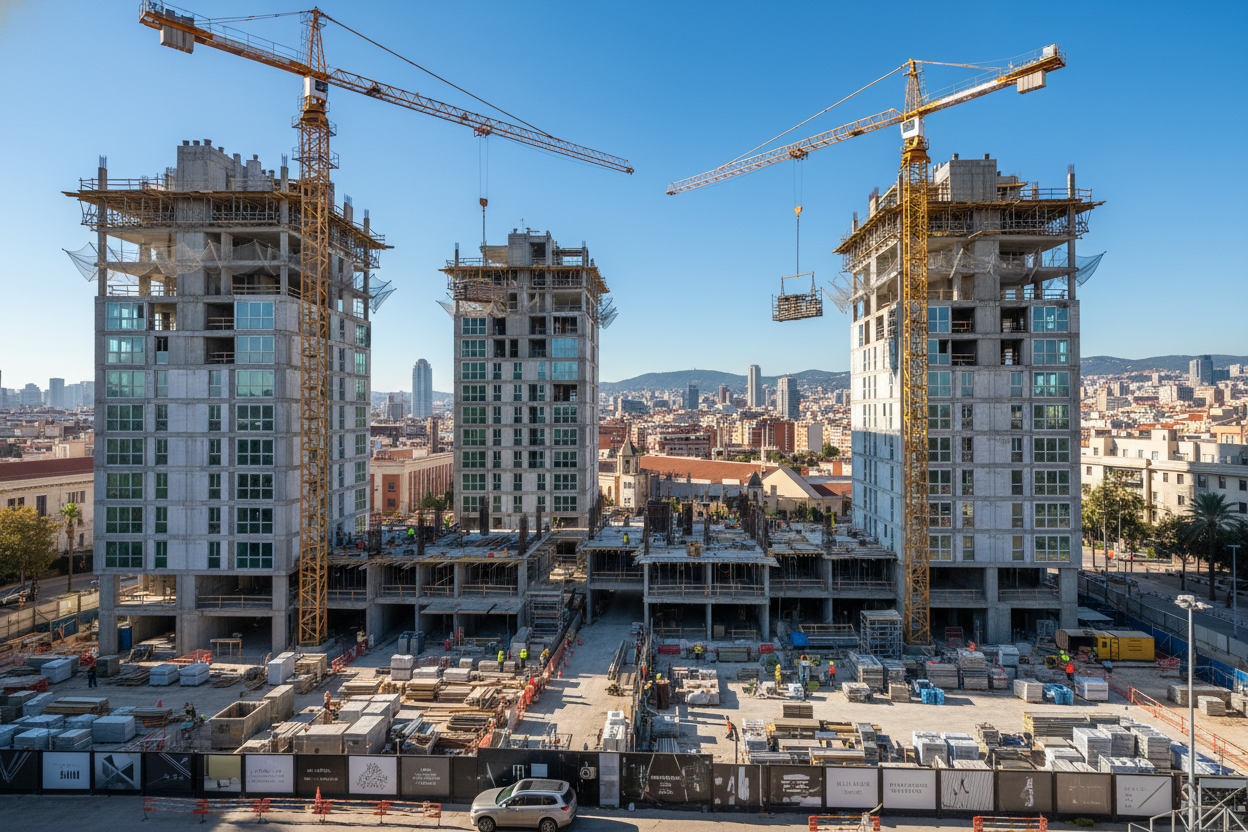 La obra nueva se encarece aceleradamente en España por insuficiencia de oferta en junio de 2026