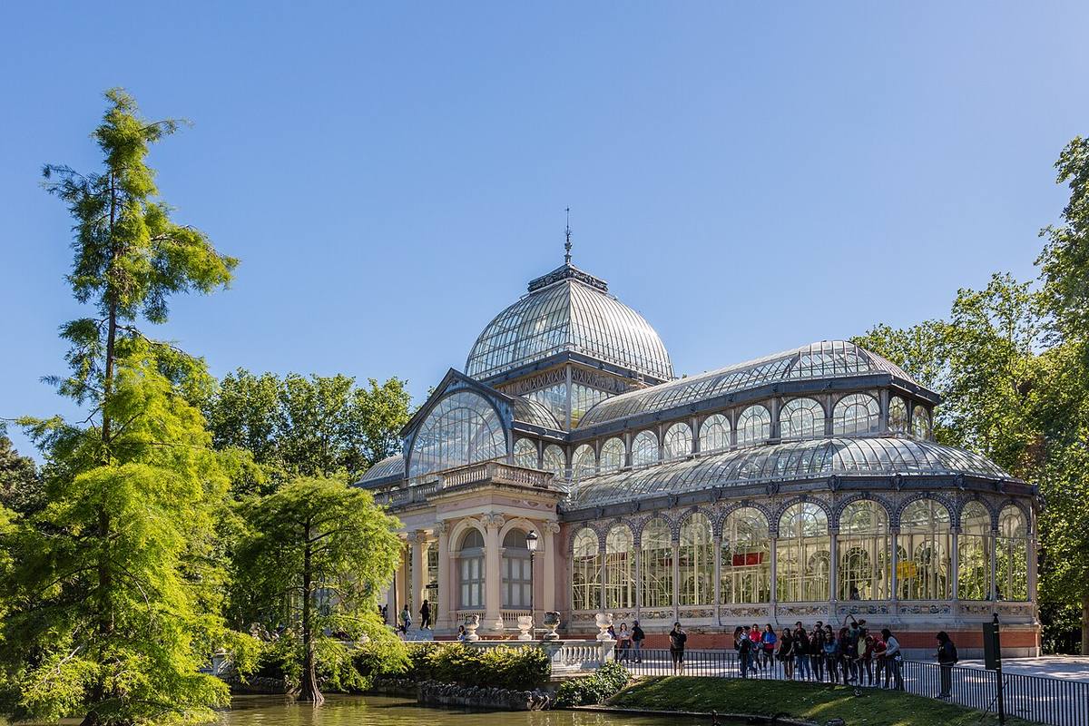 El Palacio de Cristal del Parque del Retiro en Madrid.