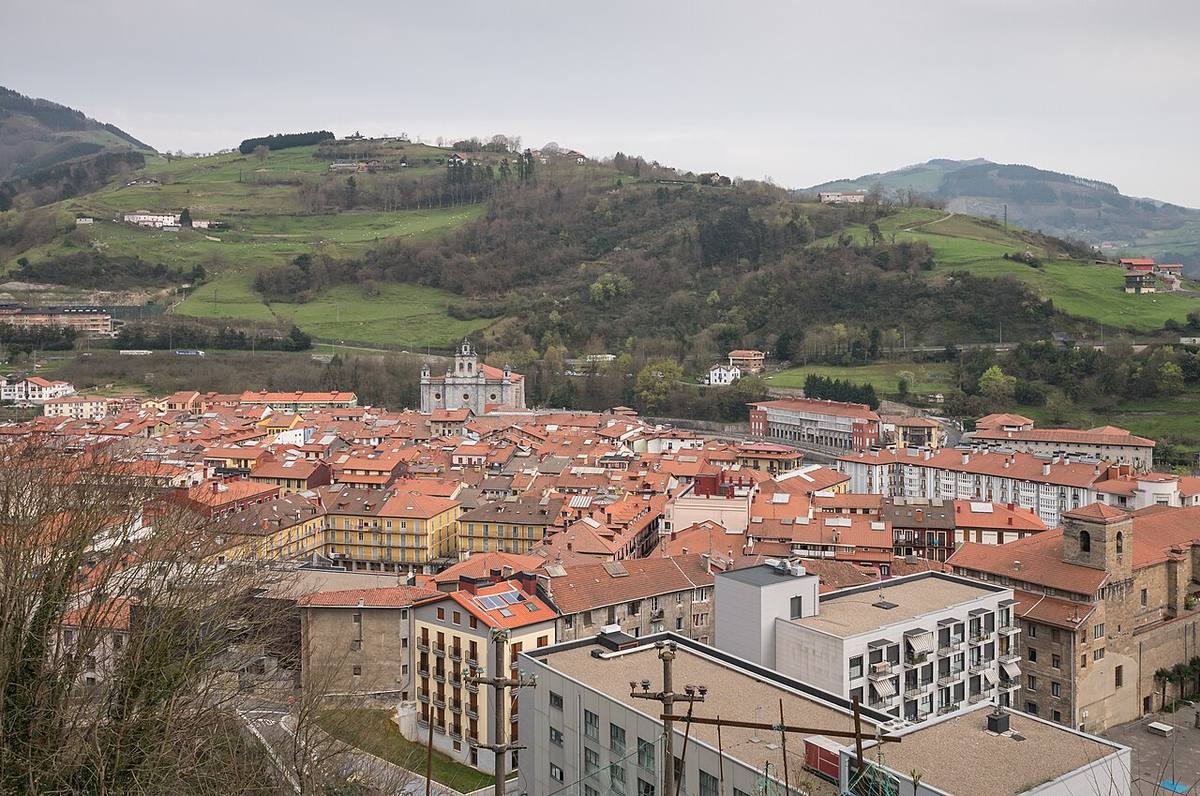Tejados y edificios del centro urbano de Tolosa.