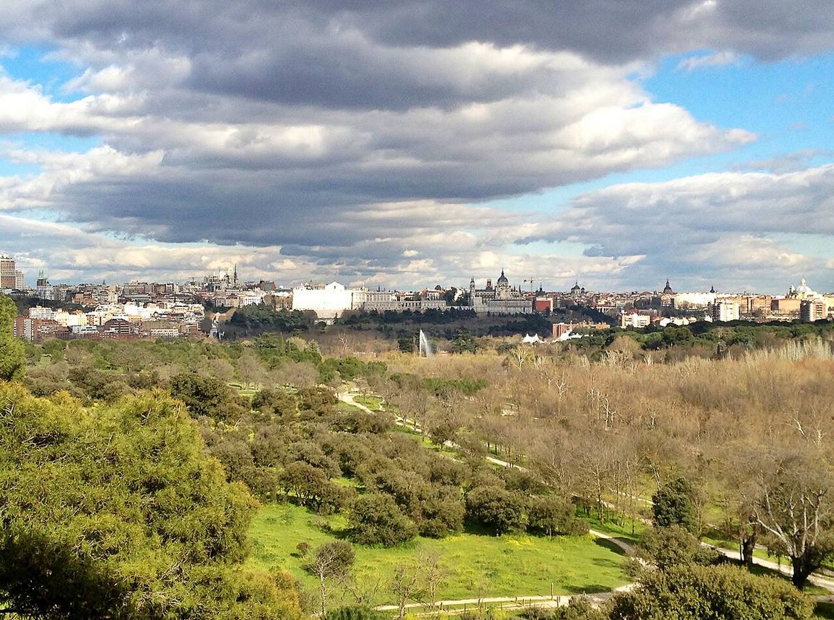 Vista panorámica de Madrid desde la Casa de Campo.