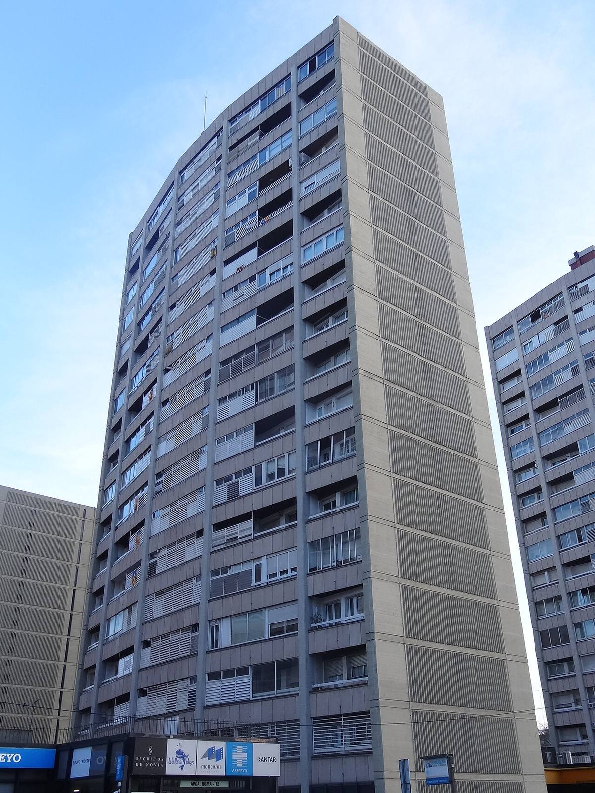Estructura principal del Edificio Estel en Barcelona.