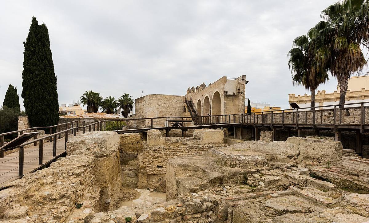 Restos arqueológicos en el Alcázar de Jerez de la Frontera.