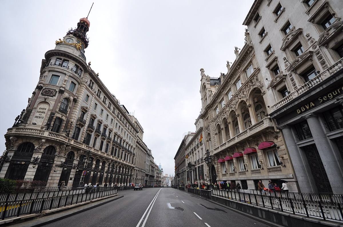 Sede del Banco de España en la calle de Alcalá de Madrid.