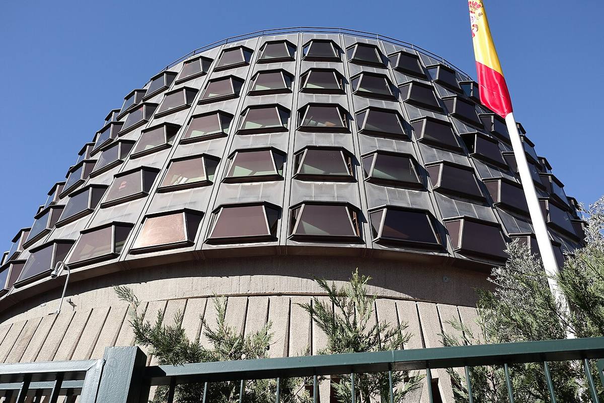 Exterior del edificio del Tribunal Constitucional en Madrid.
