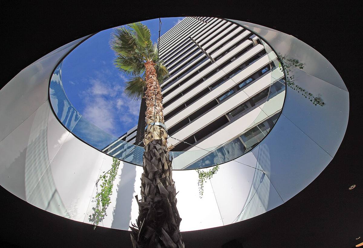 Perspectiva de los edificios residenciales Skyline en Madrid.