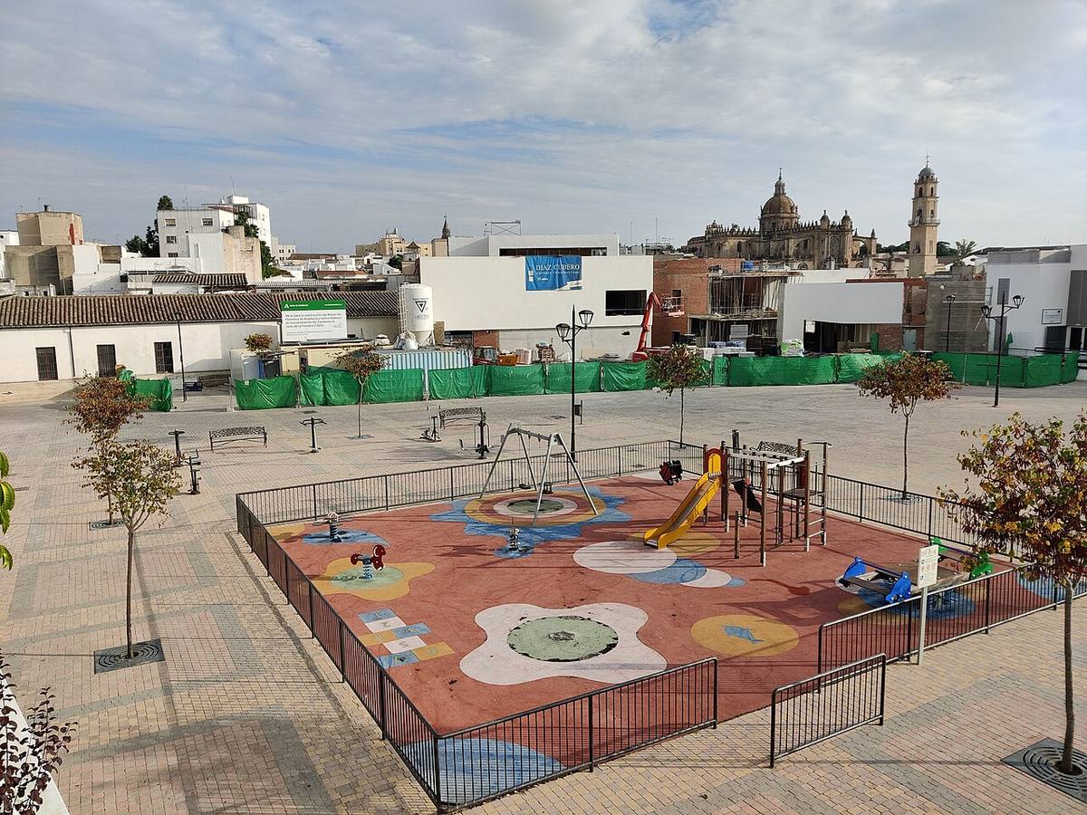 Vista del centro de Jerez de la Frontera con la Catedral al fondo.