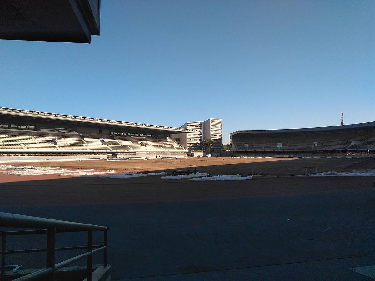 Interior del Estadio Municipal de Chapín en Jerez de la Frontera.