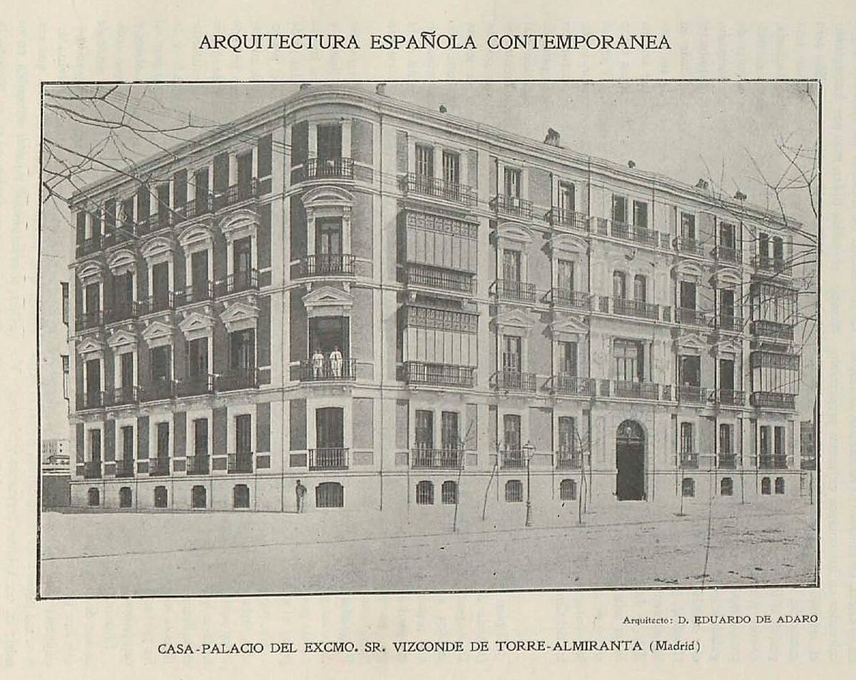 Antigua casa-palacio del Vizconde de Torre-Almiranta en Madrid.