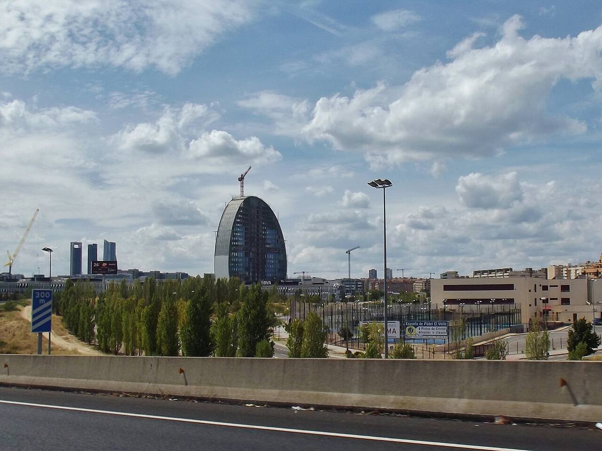 Sede corporativa del BBVA en el barrio de Las Tablas, Madrid.