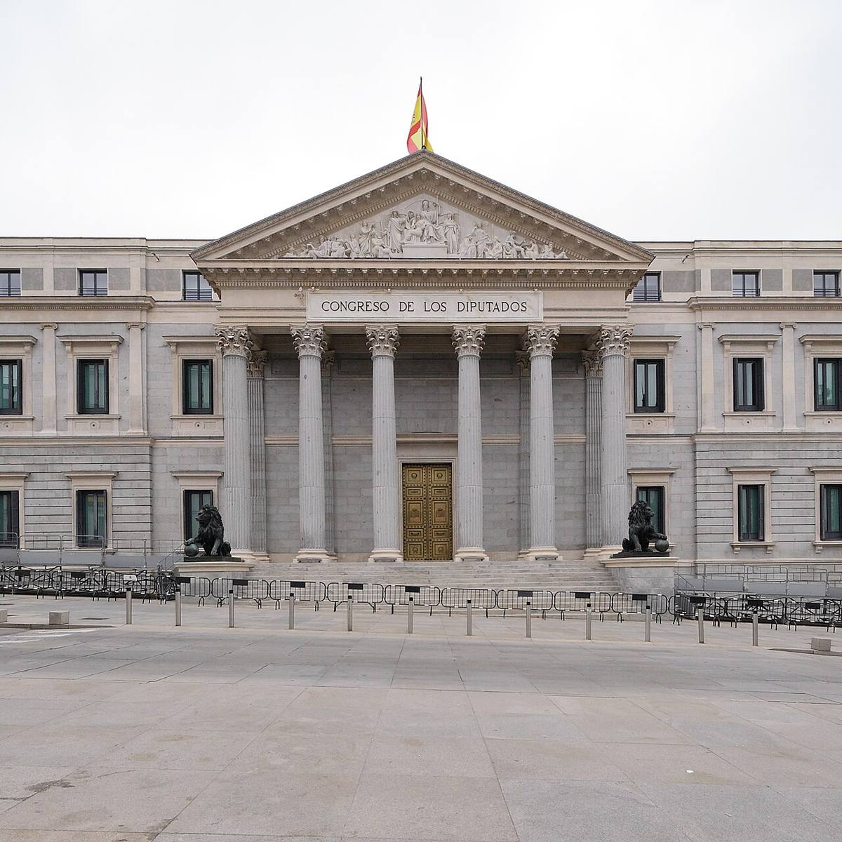 Fachada del Congreso de los Diputados en Madrid.