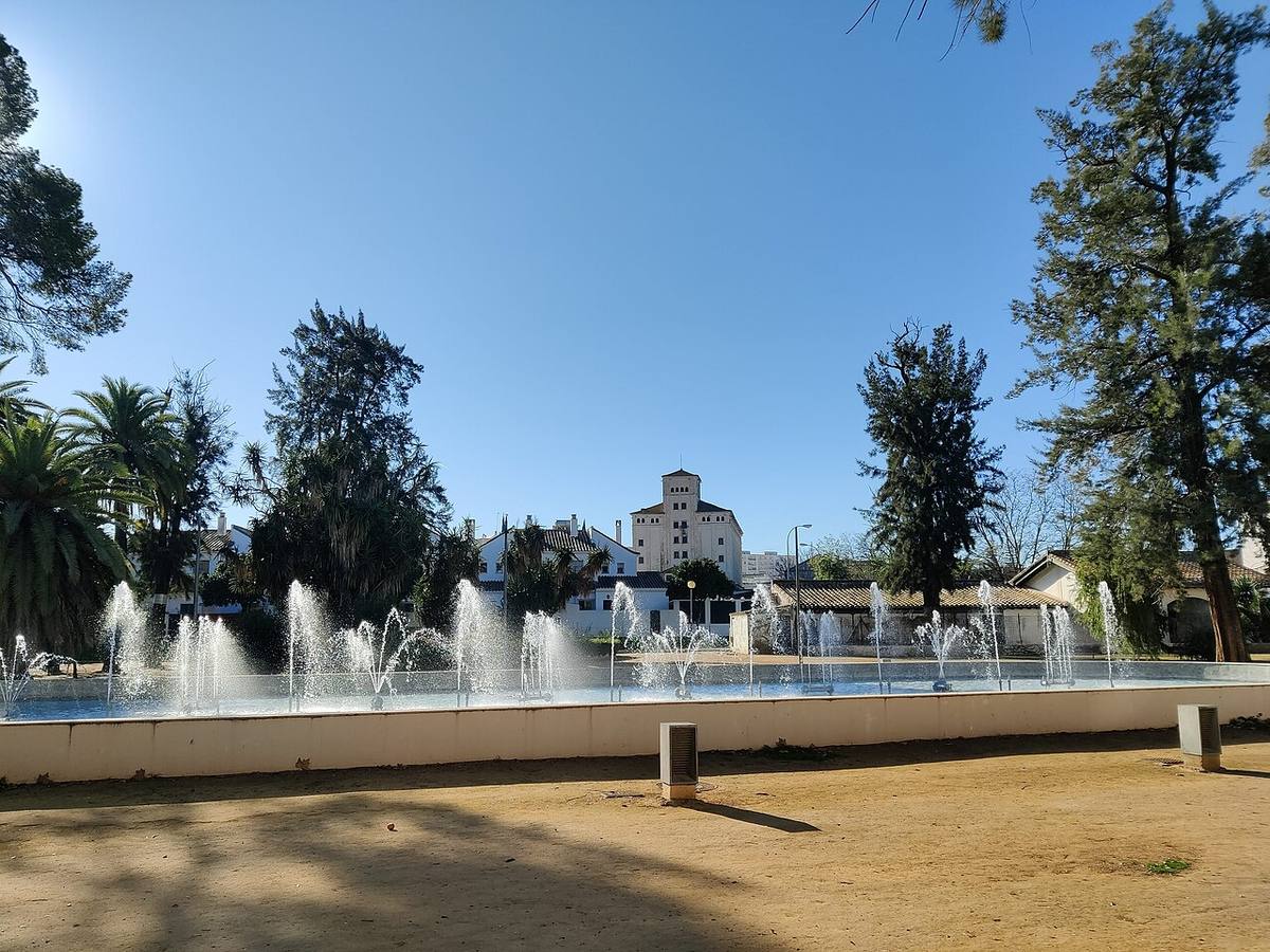 Fuentes ornamentales en el Parque de El Retiro de Jerez.