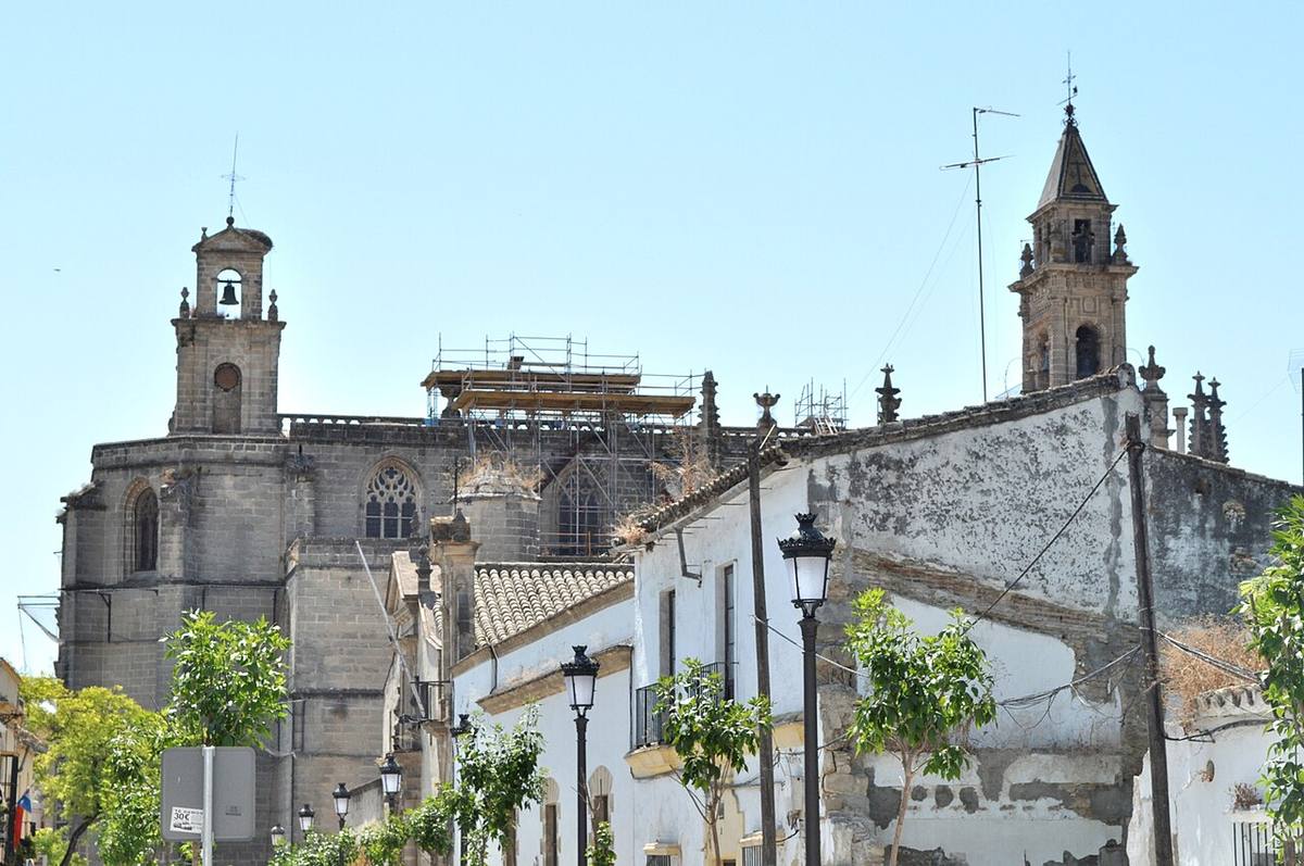 Vista del barrio de Santiago en el casco histórico de Jerez de la Frontera.