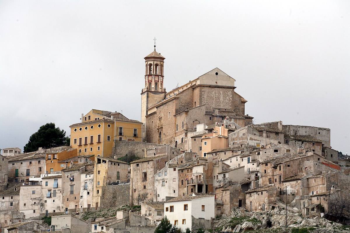 Vista del casco antiguo de Cehegín, en la Región de Murcia.