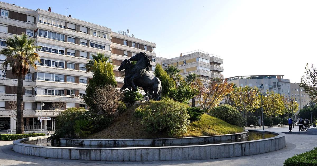 Edificios residenciales en la Plaza del Caballo, Jerez de la Frontera.