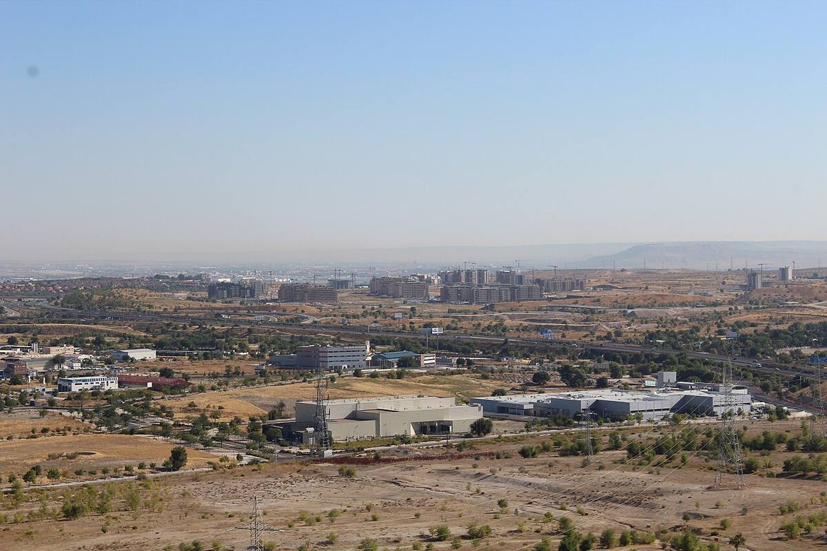 Vista panorámica del desarrollo urbanístico en el barrio de El Cañaveral, Madrid.