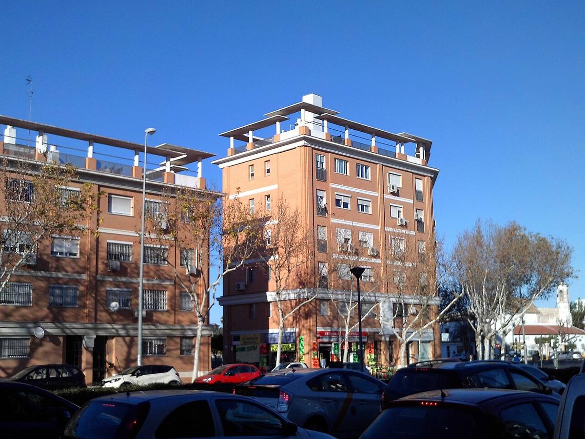 Bloques de edificios de apartamentos en una zona residencial.
