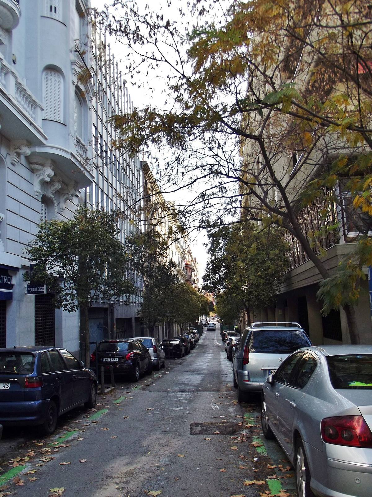 Vista de la calle de Serrano Anguita en el centro de Madrid.