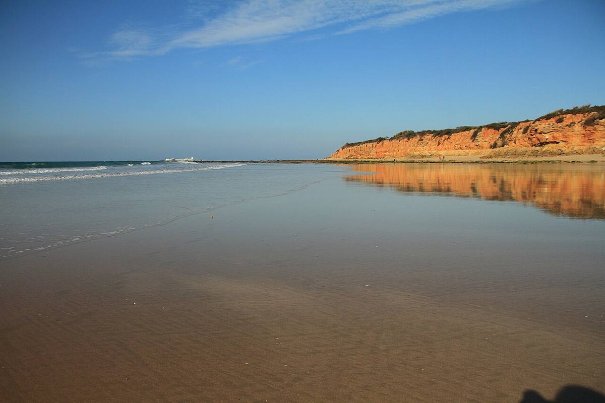 Playa de la Barrosa en el municipio de Chiclana de la Frontera.